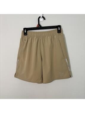 YoungLA Men’s Shorts Gym Bodybuilding Size Small Khaki Brown EUC 6” Inseam